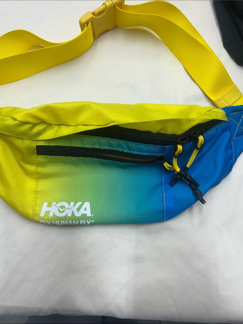 Hoka NEW Yellow-to-Blue Gradient Waist Bag